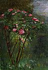 Gustave Caillebotte Paintings - Rose Bush in Flower by Gustave Caillebotte